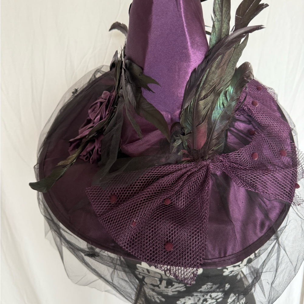 Spellbinding Women's Purple and Black Witches Hat